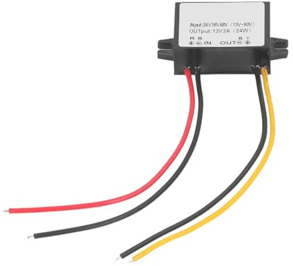 Qcwwy Convertitore 24V 36V 48V a 12V 2A 24W Riduttore di Tensione Ad Alta Efficienza per Veicoli Strisce Luminose a LED Motori Attrezzature di Sicurezza Alimentatore Annunci