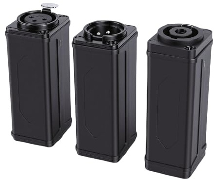 Annadue 3-teiliges XLR-Adapter-Set, 3-polig, Männlich auf Männlich, Weiblich auf Weiblich, auf, XLR-Anschlüsse mit Robustem Legierungsgehäuse für Mixer, Mikrofon