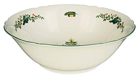 Seltmann 001.292495 Marieluise Classic Porzellan Schüssel Rund mit Prägemeistern, Grün, 23cm Durchmesser