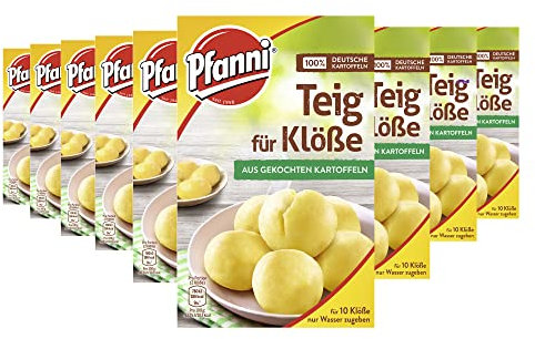 Pfanni Teig für Klöße aus gekochten Kartoffeln für ein leckeres Kartoffelgericht mit 100% deutschen Kartoffeln 9x 275 g