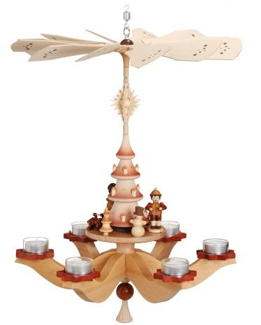 Rudolphs Schatzkiste Tendency pyramid of winter children tealight pyramid original 42cm Erzgebirge NEW