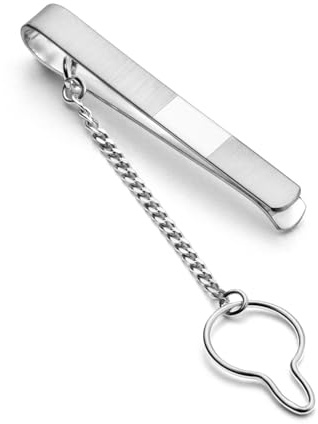 STERLL Herren Silber Krawattennadel Aus 925 Silber Mit Glänzendem Streifen