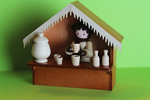 Romy Thiel Figur Marktstand Glühwein Höhe 8,0cm Neuware Original aus dem Erzgebirge
