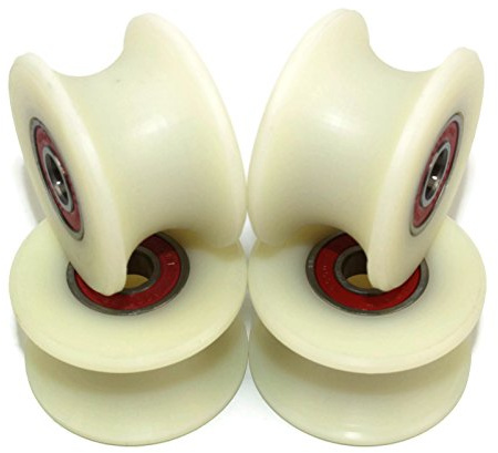(50-25-10) 4 x 50 mm gefräste Nylon-Riemenscheiben mit 25 mm Nut Made in EU (10 mm Lager)
