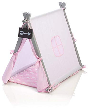 MUSTERKIND Puppen-Tipi Barlia grau/weiß