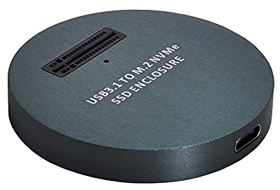 xiwai USB 3.1 USB-C vers NVME M-Key M.2 NGFF SSD Externe PCBA ConveterAdapter Vertical Type (Noir)