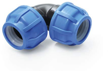 PP-Fitting Verschraubung für PE-Rohr Klemmverbinder Trinkwasser Winkel (Winkel 90°, 32)
