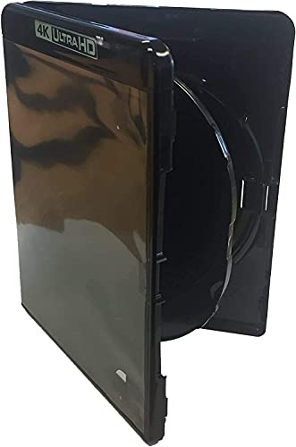 Vision Media® - Lot de 2 boîtiers Blu-ray 4K triple Ultra HD Noir – Stocke n'importe quel disque DVD/Blu-ray/jeux