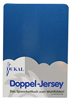 Dukal | Spannbettlaken | 90x200 – 100x200 cm | aus hochwertigem DOPPEL-Jersey | 100% Baumwolle | Farbe: petrol
