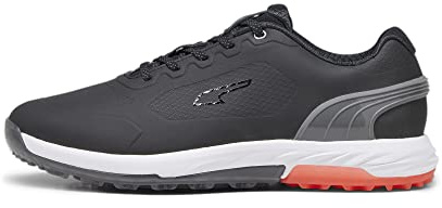 PUMA Herren ALPHACAT Nitro Golfschuh, Black-Quiet Shade-RED Blast, 45 EU