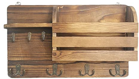 LXBAMKEA Schwebende Regale, Wandhalterung Jahrgang Holzregal, DIY Dekorleiste, Home Wohnzimmer Büro Schlafzimmer Studie Lagerung Regale Mit Hook, Bücherregal