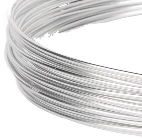 Metalldraht Silberfarbener 1 mm/1,5 mm/2,5 mm/2,5 mm anadisierter Aluminiumdraht, weich, DIY-Schmuck, Basteln, vielseitiger bemalter Aluminium-Metalldraht(Dia 1.5mm 5Meters)
