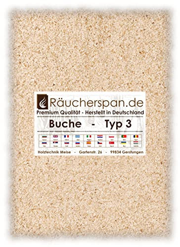 Räucherspäne Räuchermehl Buche 15kg Typ 3 mittelfein 0,3-1mm für Sparbrand geeignet