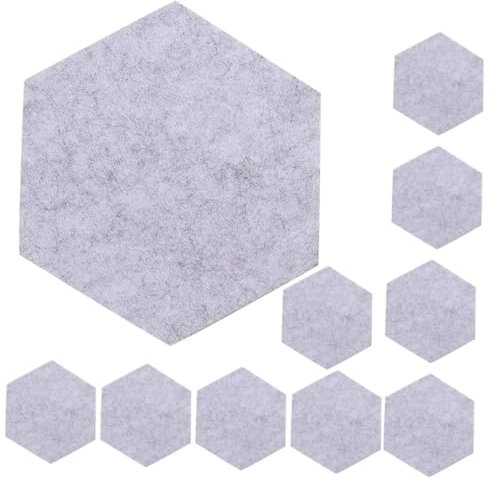 MAGICLULU 10 Stück Filz Pinnwand Dekorative Memo Tafel Selbstklebend Grau Multifunktionale Ankündigungs Und Erinnerungswand Für Büro Und Zuhause