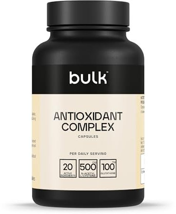 Bulk Antioxidant Complex Capsules, Supplement, Resveratrol, Co-Enzyme Q10, CoQ10, Pack of 90, 30 Servings, Packaging May Vary