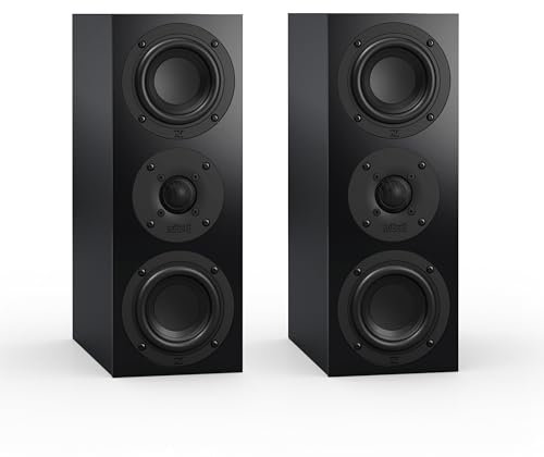 Nubert nuBoxx B-50 | Schwarze Centerlautsprecher | 2 Stück Passivboxen | Für modernes wohnen | Kompaktlautsprecher für Heimkino | Lautsprecher bis 60 Hz | Ideale Lowboardboxen