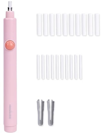Gomme à effacer électrique avec 20 recharges de gomme, commande à un bouton, cadeau de Noël, fournitures pa pour les élèves de l'école, artistes, dessin, peinture,