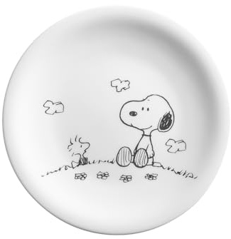 KAHLA 323460A50983CP Peanuts Frühstücksteller 21,5 cm Peanuts Flower | weißer Vorspeisenteller mit Peanuts Motiv aus Porzellan