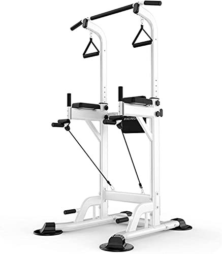 Klimmzugstange, Dip-Station, Power Tower, Squat-Rack, Dip-Station, Langhantel-Rack, 300 kg maximale Belastung, robustes, langlebiges, robustes Kraftgewicht für Ganzkörpertraining im Innenbereich, höh