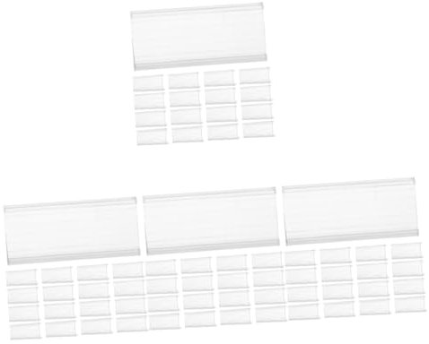 LALAFINA 80stücke Preisetikettenhalter Transparent Für Supermarkt Und Pvc Material Für Werbung Preisschilder Und Informationen Leicht Und Tragbar Geeignet Für Regale Und Tische