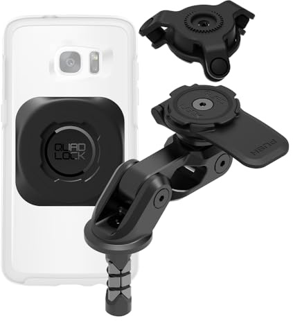 QUAD LOCK Motorrad-Telefonhalterungsset PRO für Gabelschaft mit Vibrationsdämpfer und MAG-Universaladapter