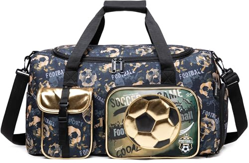HTgroce Bolsa de Viaje Bolsa Deporte Niño Plegable Bolsa Piscina de Futbol Gym con Compartimento Zapatos