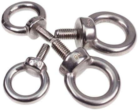 Augenschraube, Augenschrauben, Augenschrauben M3 M4 M5 M6 M8 M10 M12 Augenschraube Augenmutter 304 Edelstahl Marine-Hebeösenschrauben Ringschlaufenloch Kabelseil Augenschraubenmutter Edelstahl-Augensc