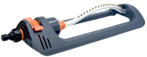 Aspersor oscilante, aspersor oscilante indestructible con pulverizador ajustable, aspersor oscilante turbo para patio grande y conector de césped para principiante
