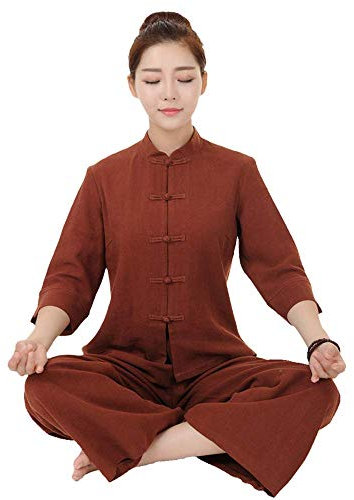 Tai Chi Kläder Dam Herr Kostym Miljövänlig Andas Uniform Martial Arts Dräkt/Grijs/l (kaffe 3*l)