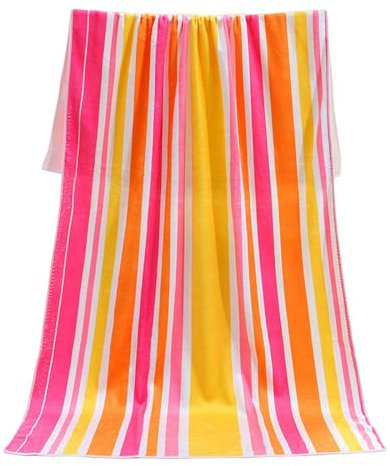 CMLDJBD Strandtuch Großes Schnelles, Trockenes Mikrofaser Beach Badetuch, Mit Tasche, Sporthandtuch Kompakt Reisen Sommerstrandhandtuch-rosa-70 * 140