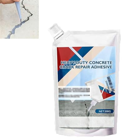 Adesivo per la riparazione di crepe nel calcestruzzo ad alta resistenza, stucco per crepe resistente alle intemperie, adesivo sigillante ad asciugatura rapida (Grey,200g)