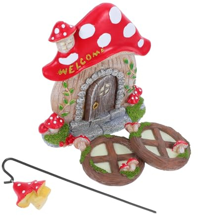 UKCOCO Adorno Mini De Resina Forma De Seta Luminosa para Ventanas y Puertas, Decoración Exterior De Jardín y Árbol, Accesorio Colgante Resistente para Ambiente Nocturno, Brillo La Oscuridad