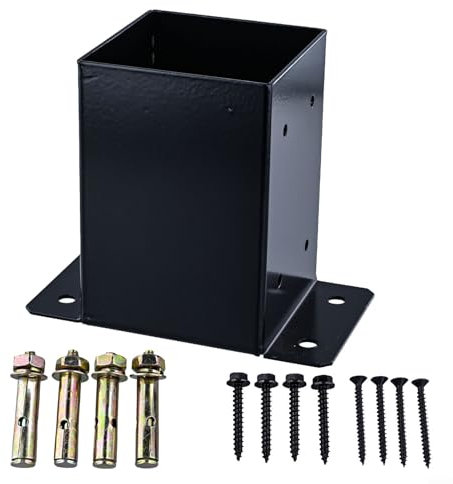 Staffe di base per pali in legno resistenti 4 x 4, supporto robusto per ringhiera per padiglione