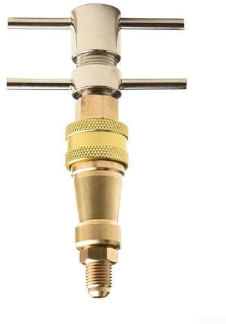 Jotekonoby Frigorifero Quick Connect Accoppiamento 1/4 di pollice Ottone Rame Tubo Raccordo Per HVAC Service Adapter Vacuum Line Coupler Aria Condizionata Tubo Estensione