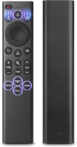 Télécommande de Remplacement Vocale pour Samsung Smart TV – Compatible avec Samsung Smart TVs dotées de Fonction Vocale et de Touches Rapides