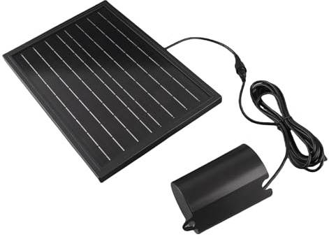 LiebeWH Pompes à Air Solaires à Oxygène 10 V 8 W pour étang à Poissons, Aérateur ABS Réglable avec Batterie 2400 MAh, étanche IP64 pour Réservoir de Stockage d'aquarium Hydroponique