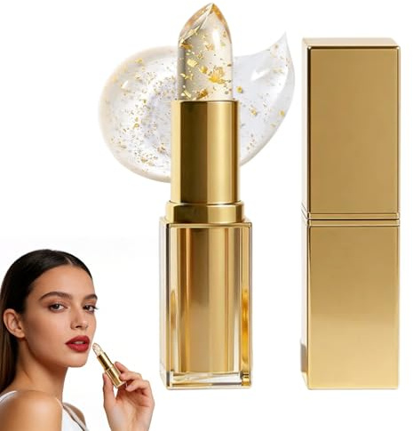 Monera Rosabio Rossetto a PH Adattabile, Rossetto PH Adattivo, 24 Ore di Tenuta, Da trasparente a Rosa con Lamina Dorata, Balsamo Labbra Idratante con Finish Lucido per Donna (1 Pezzi)