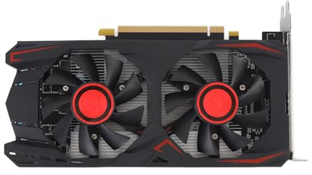 Hidyliu Scheda Grafica, Scheda Video da Gioco GDDR5 192BIT PCIE 2.0 16X da 6 GB con Doppia Ventola e Interfaccia Multimediale HD DVI VGA, per 10 11 7 8