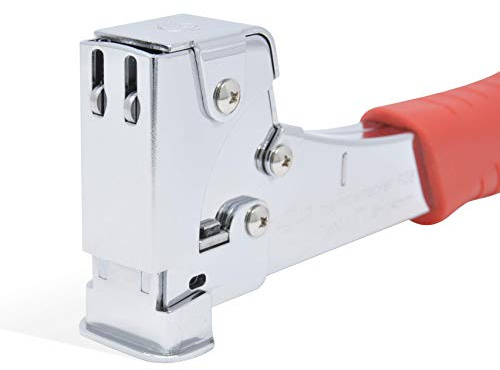 REGUR Hammertacker 28, robuster Schlagtacker mit rutschfestem ergonomischem Handgriff zur Befestigung von Dachpappen, Folien, Teerpappe