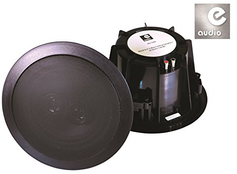 E-Audio Paire d'enceintes murales étanches pour plafond Noir 16,5 cm 8 Ohm 120 W