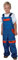 ARDON Niños Peto de Trabajo Ropa Pantalones Trabajo Pantalon Bob el Constructor Niño Ropa de Trabajo, Pantalones al jardín, 100% de algodón, Babero y Brace Azul/Rojo 134