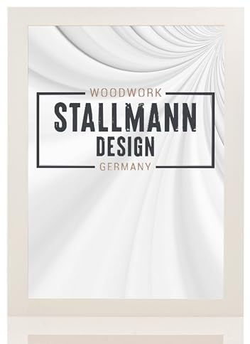 Stallmann Design 'New Modern' Bilderrahmen 50 x 70 cm (PUZZLEFORMAT) | Farbe: Weiß | eleganter Frame für Ihre Fotos und Motive