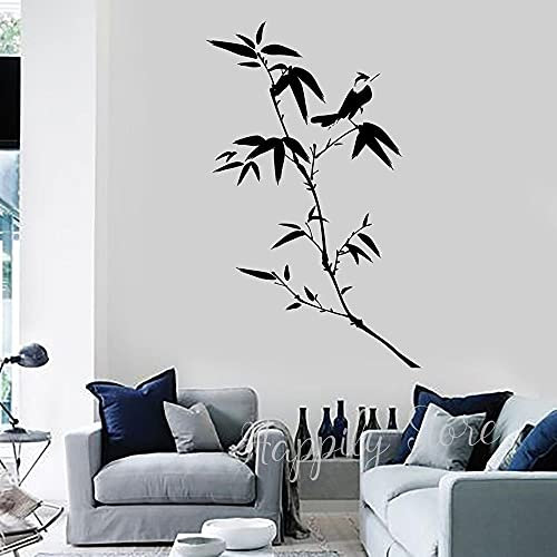 NSRJDSYT Wandtattoo Baum Bambus Vogel Zweig Vinyl Aufkleber Wandbild Kunst Home Interior Dekorieren Wohnzimmer Wand Tattoo Tapete 42x67cm