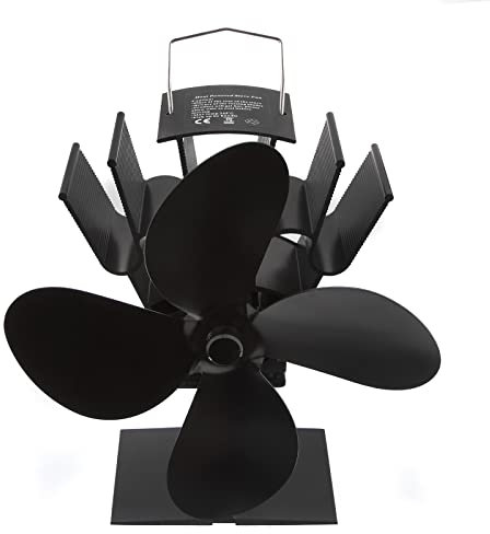 Twilight Garage 4 Blade Heat Powered Wood/Log Burner Fan for Wood Burning Stove Silent Operation for Fireplace Stove Fans Log Burners