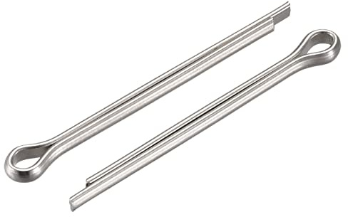sourcing map 90 Stück Splintstift Geteilter Splint 2,5x30mm Edelstahl Klippverschluss Sicherungssplinte für Kfz Silber