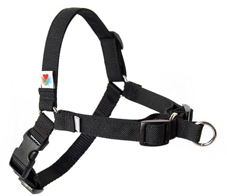 Wildebeest No Pull Dog Harness | Comfortable Dog Training Harnesses | Effective No Pull Harness Design | Ideal Dog Harness for Medium Sized Dog | 4-Point Adjustable (M - 22~28 inch Girth, Black)
