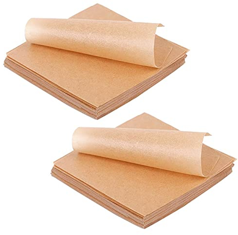 Duendhd 1000 Pcs Unbleached Parchment Paper Baking Sheets, Inches Non-Stick Precut Baking Parchment, Perfect for Wrapping