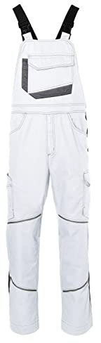 KÜBLER Workwear | KÜBLER ICONIQ cotton Arbeitslatzhose | weiß/anthrazit | Größe 50