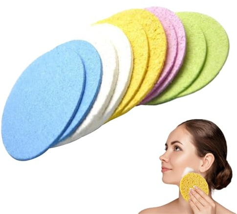 Lot de 10 éponges compressées en cellulose naturelle pour le visage pour esthéticienne