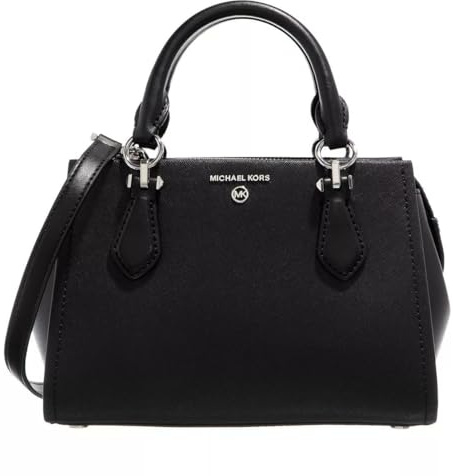 Michael Kors Damen Marilyn Small Crossbody Bag Umhängetasche, Beschläge Silber/schwarz